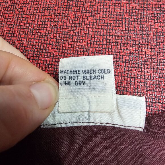 Banana Republic Irish Linen Sleeveless Tunic S Burgundy Embroidered Coastal - Picture 9 of 9